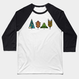 Geometric Trees Baseball T-Shirt